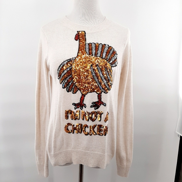 H M Sweaters Hm Im Not A Chicken Thanksgiving Sweater In Xs Poshmark